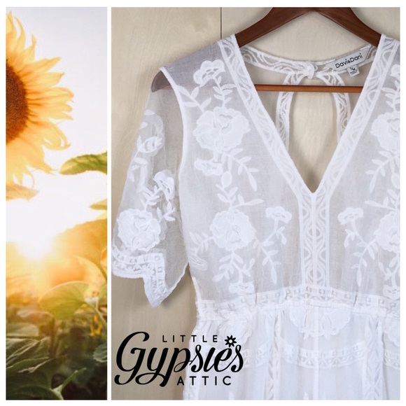 The Amelia White Boho Romper. - Picture 8 of 8
